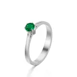 Pierścionek z białego złota ze szmaragdem AJPZ_016 Pierścionek z białego złota ze szmaragdem AJPZ_016